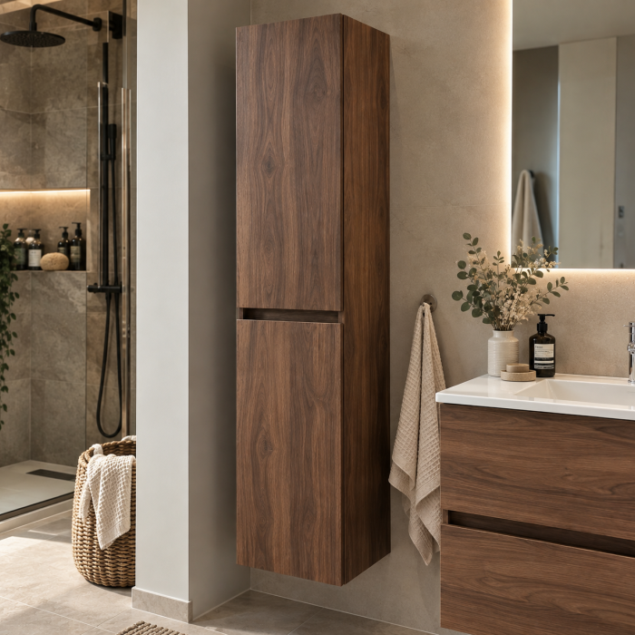 Colonne colmar 2 portes coloris walnut h160xp35xl35