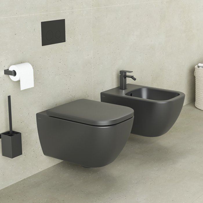 Wc suspendu quarc noir mat