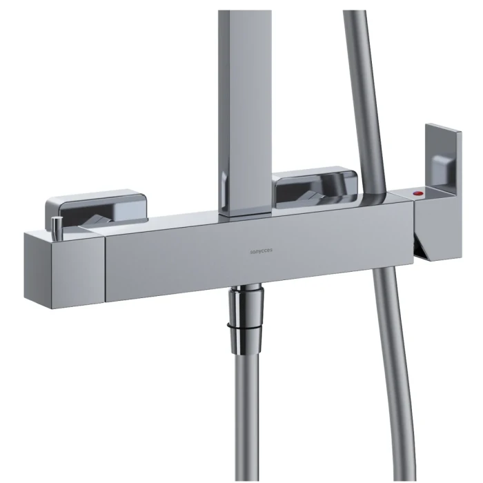Colonne de douche Cubo chrome cote