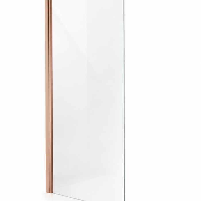 Paroi latérale fixe slim or rose largeur 80cm