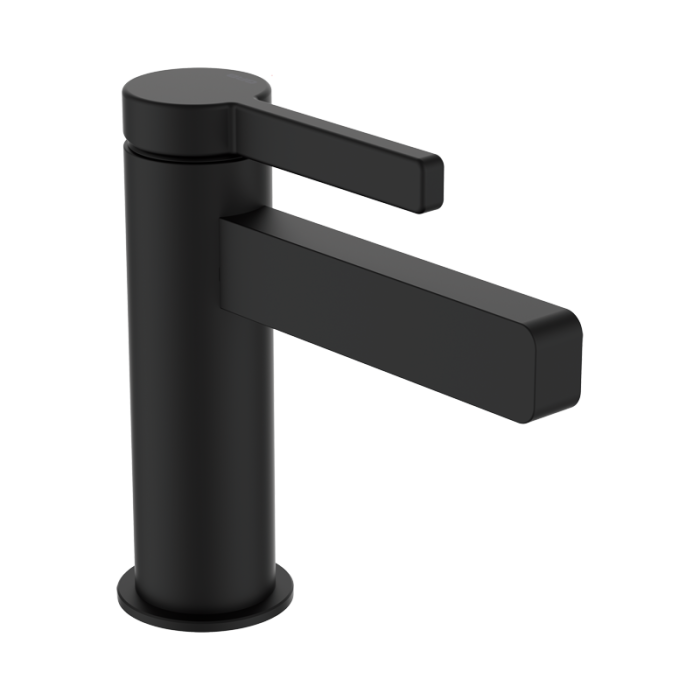 Mitigeur lavabo axis noir epoxy avec vidage clic clac noir