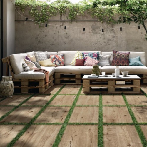 Dalle extérieure Woodtale Miele 40X120x2cm