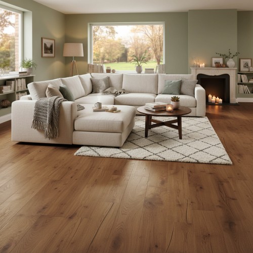 Parquet Contrecollé 158 Chêne fumé Verni 158x600-1220/14