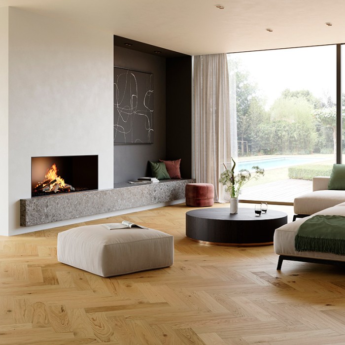 Parquet contrecollé bâton rompu Cottage 120x600x14mm