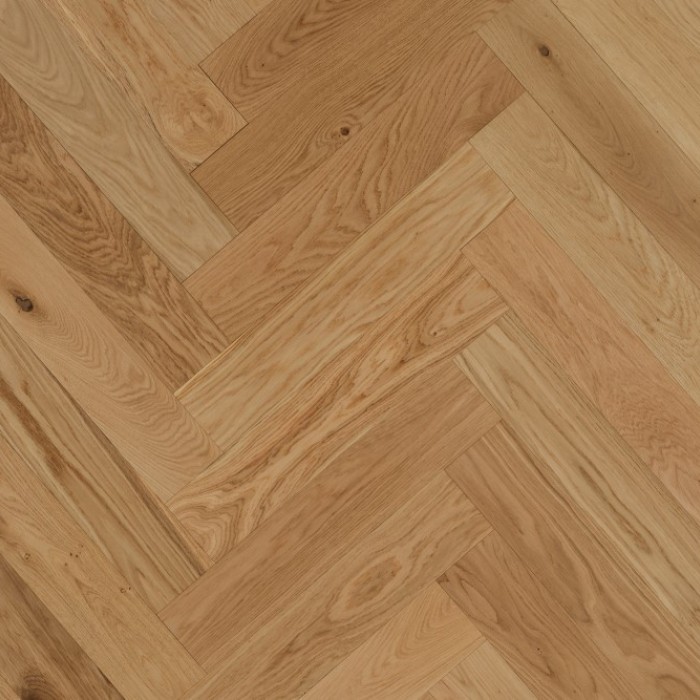 Parquet contrecollé Bâton rompu Chalet chêne naturel huilé 120x600x14 mm