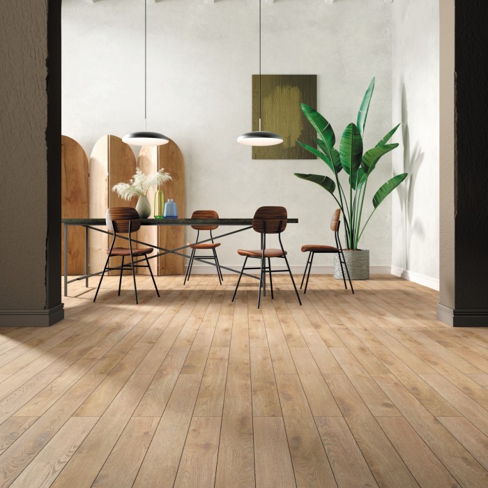 Sol stratifié Chêne Pralin 214X1286X12mm